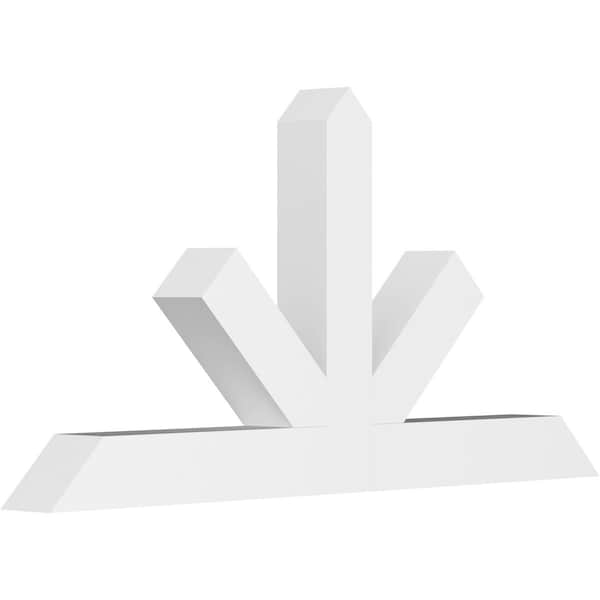 Ekena Millwork Saratoga Architectural Grade PVC Gable Bracket, 48"W x 24"H x 4"D x 4"F, 12/12 Pitch GBP048X24X0404SAR00 - main
